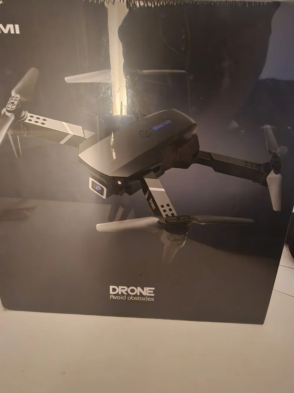 Foldable Black Drone with Camera - Black